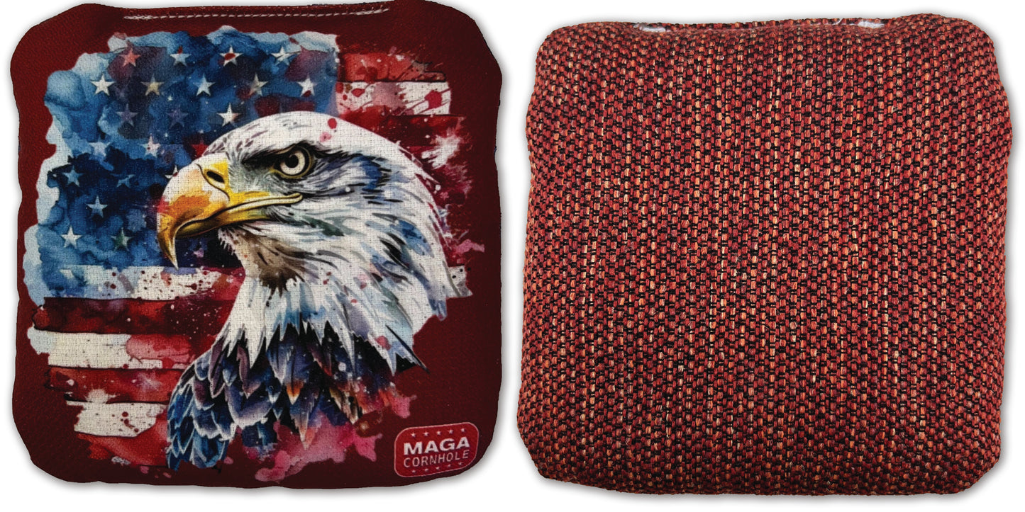 American Eagle Cornhole Bag with Red Carpet